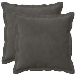 vidaXL Almofada com travesseiro HOUTEN 2 unid. Cinzento-Escuro Veludo