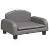vidaXL Cama para c&atilde;es 50x40x30 cm couro artificial cinzento