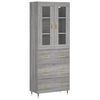 vidaXL Arm&aacute;rio alto 69,5x34x180 cm derivados de madeira sonoma cinza
