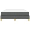 vidaXL Cama Box com colch&atilde;o Cinza Escuro 140 x 190 cm tecido