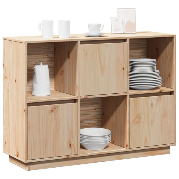 vidaXL Aparador 110,5x35x80 cm madeira de pinho maciça