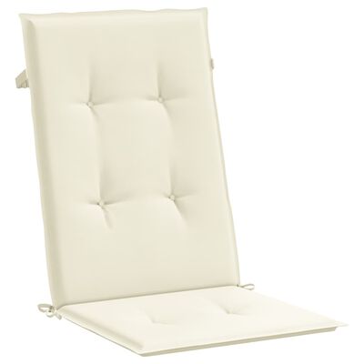 vidaXL Almofadões para cadeiras altas de jardim 4 pcs tecido creme