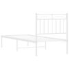vidaXL Estrutura de cama sem colch&atilde;o com cabeceira 75x190 cm branco