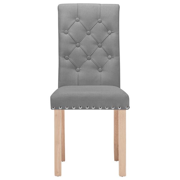 vidaXL Cadeiras de jantar 2 pcs tecido cinzento-claro