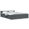 vidaXL Estrutura de cama c/ gavetas 140x190 cm cinzento
