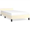 vidaXL Estrutura cama c/ cabeceira sem colch&atilde;o 80x200 cm creme