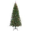 vidaXL &Aacute;rvore de Natal Artificial com 300 LEDs Verde 210 cm PE e PVC