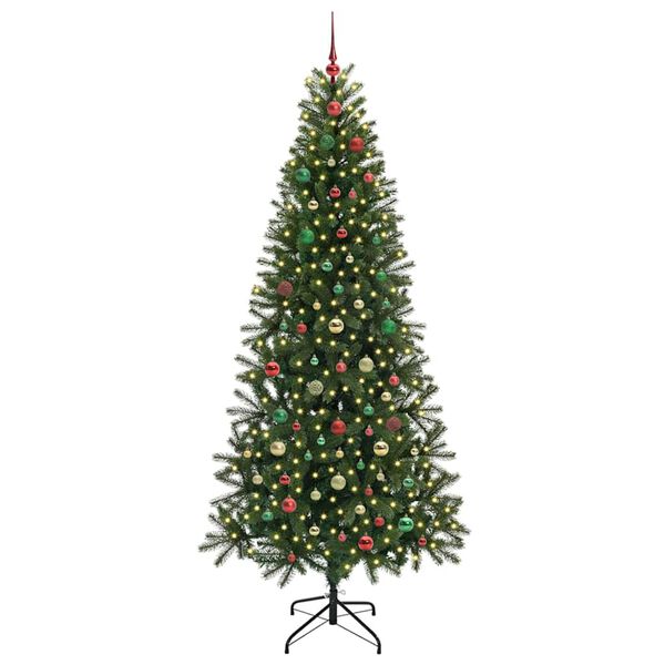 vidaXL &Aacute;rvore de Natal Artificial com 300 LEDs Verde 210 cm PE e PVC