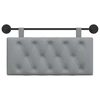 vidaXL Cabeceira Suspensa Cinzento-claro 100 x 55 x 7 cm tecido