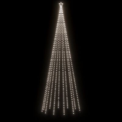 vidaXL Árvore de Natal em cone 732 luzes LED 160x500 cm branco frio