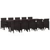 vidaXL Conjunto de Jantar para Jardim 11 unid. Marrom e Antracite Vime