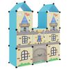 vidaXL Arm&aacute;rio de arruma&ccedil;&atilde;o infantil com 8 cubos PP azul