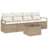 vidaXL Conjunto de Sof&aacute;s 5 unid. 4-N&uacute;mero de lugares Bege e Creme