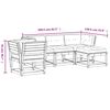 vidaXL 5 pcs conj. lounge de jardim c/ almofad&otilde;es pinho maci&ccedil;o branco