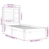 vidaXL Estrutura de cama 100x200 cm madeira maci&ccedil;a branco
