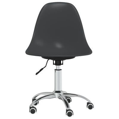vidaXL Cadeira de escritório giratória PP cinzento-claro
