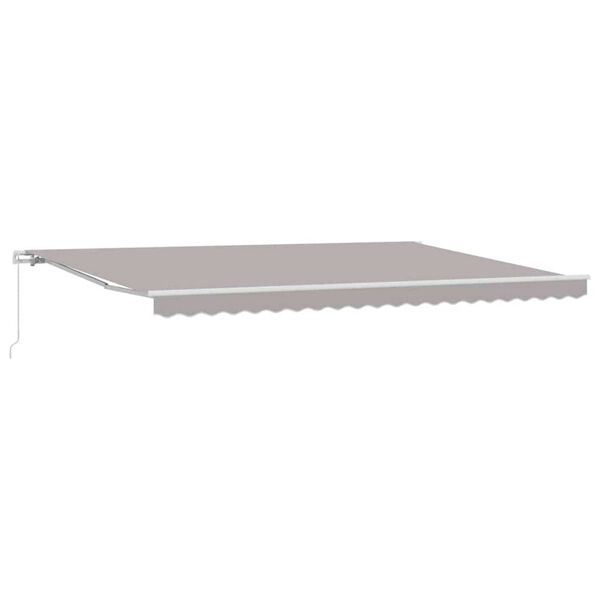 vidaXL Toldo Retr&aacute;til Cinzento-claro 500 &times; 300 cm Tecido e Metal