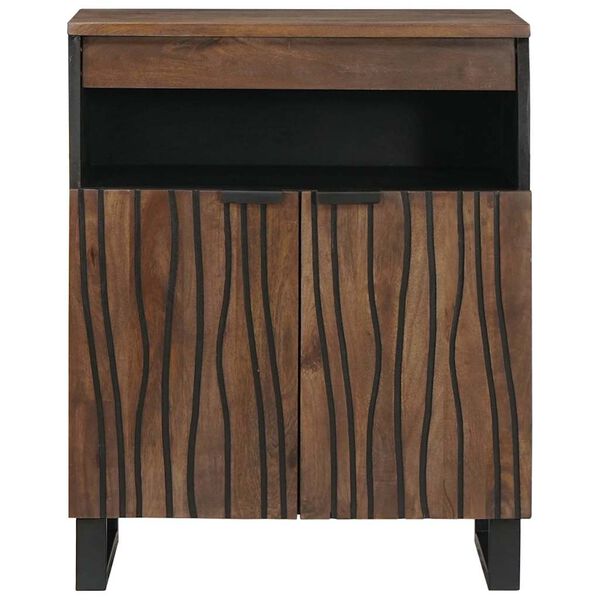 vidaXL Buffet Castanho 60 x 33 x 75 cm Madeira de mangueira maci&ccedil;a