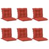 vidaXL Almofad&otilde;es lombares p/ cadeiras 6pcs mesclado tecido vermelho