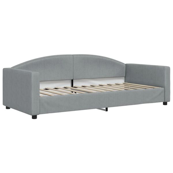vidaXL Sof&aacute;-cama c/ gavet&atilde;o e gavetas 90x190 cm tecido cinzento-claro