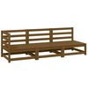 vidaXL 3 pcs conjunto lounge de jardim pinho maci&ccedil;o castanho mel