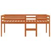 vidaXL Cama alta 90x190 cm madeira de pinho maciça castanho cera
