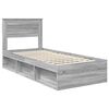 vidaXL Estrutura da Cama com cabeceira Cinza Sonoma 100 x 200 cm