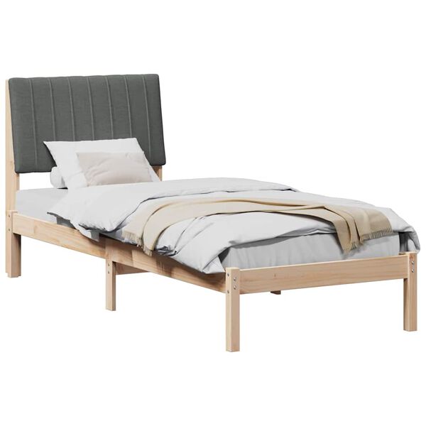 vidaXL Estrutura da Cama com cabeceira Castanho 75 x 190 cm