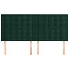 vidaXL Cabeceira Verde Escuro 180x5x118/128 cm Veludo