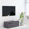 vidaXL M&oacute;vel de TV 80x34x30 cm derivados de madeira cinza brilhante