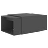 vidaXL 3pcs conjunto mesas centro 60x60x38 cm madeira processada cinza