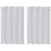 vidaXL Cortina de Voile 2 unid. Cinzento-claro 140 x 140 cm Poli&eacute;ster