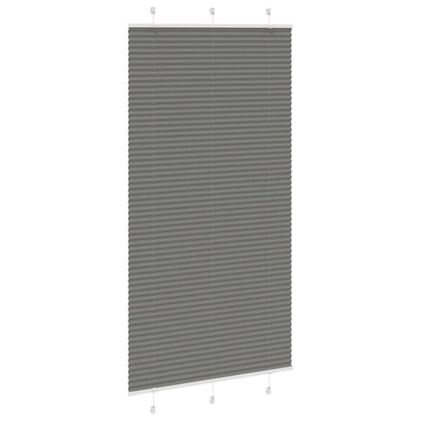 vidaXL Antracite Plissada Cega 110x200 cm Largura Tecido 109,4 cm