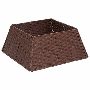 vidaXL Collar para &Aacute;rvore de Natal Quadrado Marrom Escuro vime PE