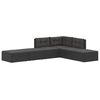 vidaXL 6 pcs conjunto lounge de jardim c/ almofad&otilde;es vime PE preto