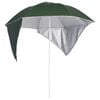 vidaXL Guarda-sol de praia com paredes laterais 215 cm verde