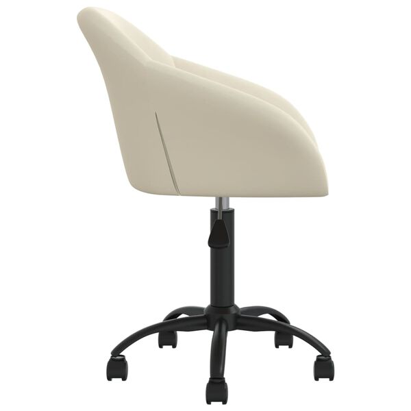 vidaXL Cadeiras de jantar girat&oacute;rias 2 pcs veludo cor creme