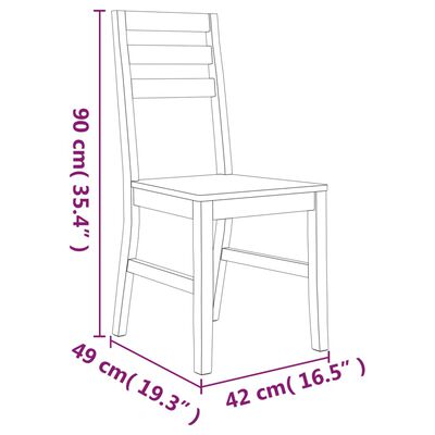 vidaXL Cadeiras de jantar 4 pcs madeira de acácia maciça