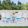 vidaXL Almofad&otilde;es p/ cadeiras de jardim 6 pcs tecido oxford azul
