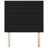vidaXL Cabeceira Preta 100x5x118/128 cm Tecido
