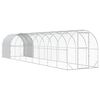 vidaXL Galinheiro Prateado 1000 x 200 x 200 cm A&ccedil;o Galvanizado