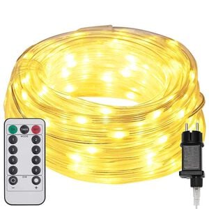 vidaXL Luz de Corda com 240 LEDs Branco quente 10 m PVC