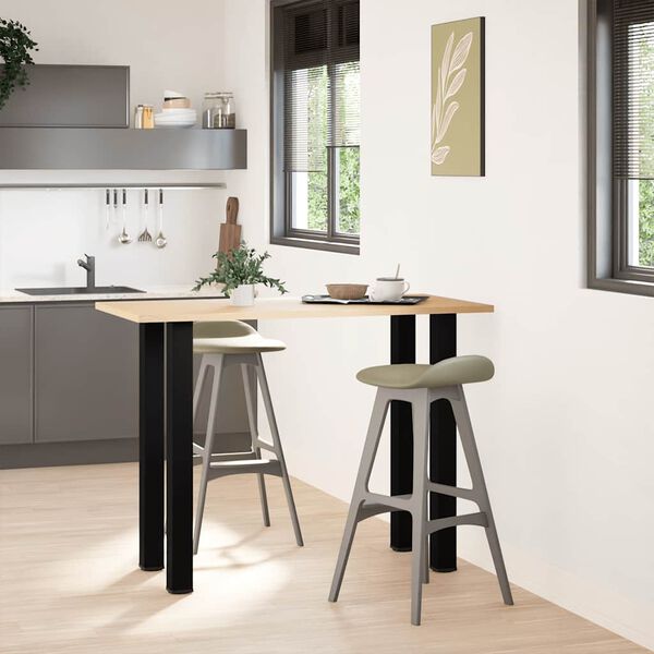 vidaXL P&eacute;s para mesa de bar 4 pe&ccedil;as, preto, 90-92 cm, a&ccedil;o