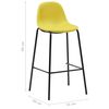 vidaXL 5 pcs conjunto de bar tecido amarelo