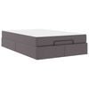 vidaXL Estrutura de cama com colch&atilde;o Outros 2 pcs Cinzeto PVC