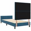 vidaXL Cama Box com cabeceira Azul Escuro 80 x 200 cm Veludo