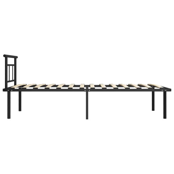 vidaXL Estrutura de cama 100x200 cm metal preto