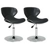 vidaXL Cadeiras de jantar 2 pcs couro artificial preto