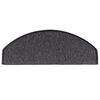 vidaXL Tapetes de escada 15 pe&ccedil;as 65x24x4 cm antracite meio redondo grande