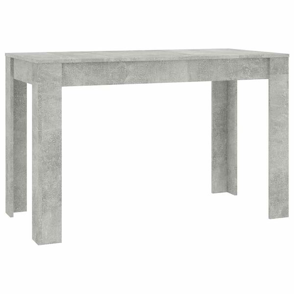 vidaXL Mesa de jantar 120x60x76 cm derivados de madeira cinza cimento